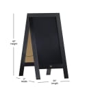 Flash Furniture HGWA-GDIS-CRE8-052315-GG Double-Sided Magnetic Chalkboard Easel - 20" x 40", Pine Wood, Black thumbnail 2