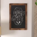 Flash Furniture HGWA-GDIS-CRE8-462315-GG Wall Mount Chalkboard Sign - 20"W x 30"H, Pine Wood Frame, Brown thumbnail 3