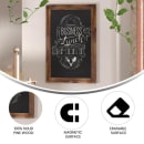 Flash Furniture HGWA-GDIS-CRE8-462315-GG Wall Mount Chalkboard Sign - 20"W x 30"H, Pine Wood Frame, Brown thumbnail 5