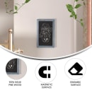 Flash Furniture HGWA-GDIS-CRE8-562315-GG Wall Mount Chalkboard Sign - 11"W x 17"H, Pine Wood Frame, Rustic Blue thumbnail 5