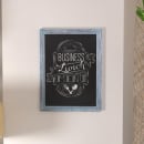 Flash Furniture HGWA-GDIS-CRE8-652315-GG Wall Mount Chalkboard Sign - 18"W x 24"H, Pine Wood Frame, Rustic Blue thumbnail 4