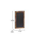 Flash Furniture HGWA-GDIS-CRE8-762315-GG Wall Mount Chalkboard Sign - 11"W x 17"H, Pine Wood Frame, Brown thumbnail 2