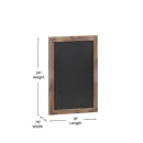Flash Furniture HGWA-GDIS-CRE8-852315-GG Wall Mount Chalkboard Sign - 18"W x 24"H, Pine Wood Frame, Brown thumbnail 2