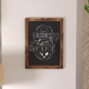 Flash Furniture HGWA-GDIS-CRE8-852315-GG Wall Mount Chalkboard Sign - 18"W x 24"H, Pine Wood Frame, Brown thumbnail 4
