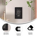 Flash Furniture HGWA-GDIS-CRE8-862315-GG Wall Mount Chalkboard Sign - 11"W x 17"H, Pine Wood Frame, Black thumbnail 5