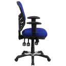 Flash Furniture HL-0001-BL-GG Swivel Office Chair w/ Mid Back - Blue Mesh Back & Seat thumbnail 3