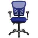 Flash Furniture HL-0001-BL-GG Swivel Office Chair w/ Mid Back - Blue Mesh Back & Seat thumbnail 5