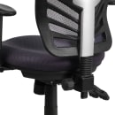Flash Furniture HL-0001-DK-GY-GG Swivel Task Chair w/ Black Mesh Back & Padded Mesh Seat - Black & Silver Base w/ Casters thumbnail 8
