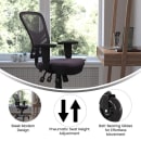 Flash Furniture HL-0001-DK-GY-RLB-GG Swivel Office Chair w/ Mid Back & Roller Wheels - Dark Gray Mesh Back & Seat thumbnail 5