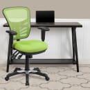 Flash Furniture HL-0001-GN-GG Swivel Office Chair w/ Mid Back - Green Mesh Back & Seat thumbnail 9
