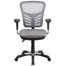 Flash Furniture HL-0001-GY-GG Swivel Office Chair w/ Mid Back - Gray Mesh Back & Seat thumbnail 5