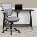 Flash Furniture HL-0001-GY-GG Swivel Office Chair w/ Mid Back - Gray Mesh Back & Seat thumbnail 9