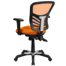 Flash Furniture HL-0001-OR-GG Swivel Office Chair w/ Mid Back - Orange Mesh Back & Seat thumbnail 4
