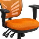 Flash Furniture HL-0001-OR-GG Swivel Office Chair w/ Mid Back - Orange Mesh Back & Seat thumbnail 7
