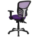 Flash Furniture HL-0001-PUR-GG Swivel Office Chair w/ Mid Back - Purple Mesh Back & Seat thumbnail 4
