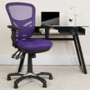 Flash Furniture HL-0001-PUR-GG Swivel Office Chair w/ Mid Back - Purple Mesh Back & Seat thumbnail 9