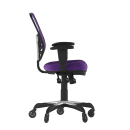 Flash Furniture HL-0001-PUR-RLB-GG Swivel Office Chair w/ Mid Back & Roller Wheels - Purple Mesh Back & Seat thumbnail 2