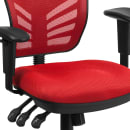 Flash Furniture HL-0001-RED-GG Swivel Office Chair w/ Mid Back - Red Mesh Back & Seat thumbnail 7