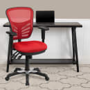 Flash Furniture HL-0001-RED-GG Swivel Office Chair w/ Mid Back - Red Mesh Back & Seat thumbnail 9