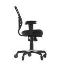 Flash Furniture HL-0001-RLB-GG Swivel Office Chair w/ Mid Back & Roller Wheels - Black Mesh Back & Seat thumbnail 2