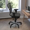 Flash Furniture HL-0001-RLB-GG Swivel Office Chair w/ Mid Back & Roller Wheels - Black Mesh Back & Seat thumbnail 4