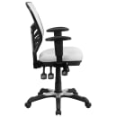 Flash Furniture HL-0001-WH-GG Swivel Office Chair w/ Mid Back - White Mesh Back & Seat thumbnail 3