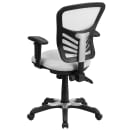 Flash Furniture HL-0001-WH-GG Swivel Office Chair w/ Mid Back - White Mesh Back & Seat thumbnail 4