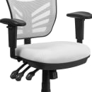 Flash Furniture HL-0001-WH-GG Swivel Office Chair w/ Mid Back - White Mesh Back & Seat thumbnail 7