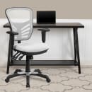 Flash Furniture HL-0001-WH-GG Swivel Office Chair w/ Mid Back - White Mesh Back & Seat thumbnail 9