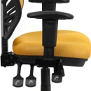Flash Furniture HL-0001-YEL-GG Swivel Office Chair w/ Mid Back - Yellow Orange Mesh Back & Seat thumbnail 7