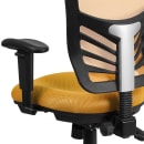 Flash Furniture HL-0001-YEL-GG Swivel Office Chair w/ Mid Back - Yellow Orange Mesh Back & Seat thumbnail 8