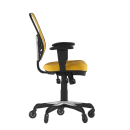 Flash Furniture HL-0001-YEL-RLB-GG Swivel Office Chair w/ Mid Back & Roller Wheels - Yellow Mesh Back & Seat thumbnail 2