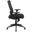 Flash Furniture HL-0004K-GG Swivel Office Chair w/ Mid Back - Black Mesh Back & Seat thumbnail 2