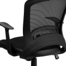 Flash Furniture HL-0007-GG Swivel Office Chair w/ Mid Back - Black Mesh Back & Seat thumbnail 8