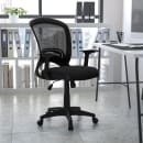 Flash Furniture HL-0007-GG Swivel Office Chair w/ Mid Back - Black Mesh Back & Seat thumbnail 9