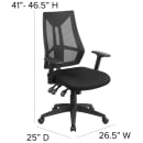 Flash Furniture HL-0017-GG Swivel Task Chair w/ High Back - Black Mesh Back & Seat thumbnail 2