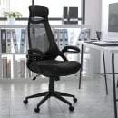 Flash Furniture HL-0018-GG Swivel Office Chair w/ High Back - Black Mesh Back & Seat thumbnail 9