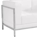 Flash Furniture ZB-IMAG-LS-WH-GG Modular Loveseat w/ White LeatherSoft Upholstery, Stainless Legs thumbnail 3