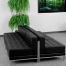 Flash Furniture ZB-IMAG-MIDCH-6-GG 6 Piece Modular Lounge Chair Set - Black LeatherSoft Upholstery, Stainless Legs thumbnail 2