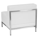 Flash Furniture ZB-IMAG-MIDDLE-WH-GG Modular Middle Chair - White LeatherSoft Upholstery, Stainless Base thumbnail 4