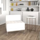 Flash Furniture ZB-IMAG-MIDDLE-WH-GG Modular Middle Chair - White LeatherSoft Upholstery, Stainless Base thumbnail 7