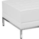 Flash Furniture ZB-IMAG-OTTOMAN-WH-GG 28" Square Ottoman - 17"H, White LeatherSoft Upholstery thumbnail 2