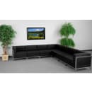 Flash Furniture ZB-IMAG-SECT-SET1-GG 7 Piece Modular Sectional w/ Black LeatherSoft Upholstery & Stainless Legs thumbnail 2