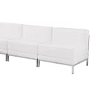 Flash Furniture ZB-IMAG-SECT-SET10-WH-GG 6 Piece Modular Sectional Set - White LeatherSoft Upholstery, Stainless Legs thumbnail 3