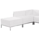 Flash Furniture ZB-IMAG-SECT-SET10-WH-GG 6 Piece Modular Sectional Set - White LeatherSoft Upholstery, Stainless Legs thumbnail 4