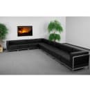 Flash Furniture ZB-IMAG-SECT-SET3-GG 9 Piece Modular Sectional w/ Black LeatherSoft Upholstery & Stainless Legs thumbnail 2