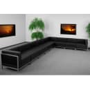 Flash Furniture ZB-IMAG-SECT-SET4-GG 9 Piece Modular Sectional w/ Black LeatherSoft Upholstery & Stainless Legs thumbnail 2