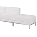Flash Furniture ZB-IMAG-SECT-SET8-WH-GG 6 Piece Modular Sectional Set - White LeatherSoft Upholstery, Stainless Legs thumbnail 3