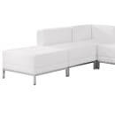 Flash Furniture ZB-IMAG-SECT-SET8-WH-GG 6 Piece Modular Sectional Set - White LeatherSoft Upholstery, Stainless Legs thumbnail 4