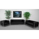 Flash Furniture ZB-IMAG-SET1-GG 3 Piece Sofa Set - Black LeatherSoft Upholstery, Stainless Steel Legs thumbnail 2
